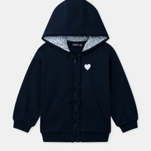 Felpa con cappuccio blu marino per ragazze