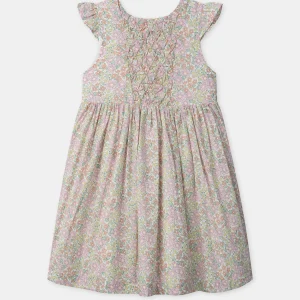Abito Stampato Floreale con Fiocco per Ragazze