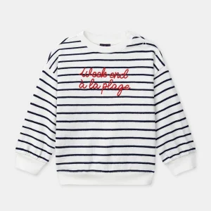 Felpa a righe per ragazze