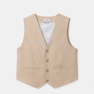 Gilet beige senza maniche ragazzo