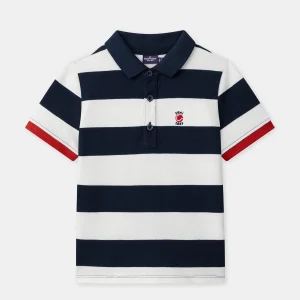 Polo a righe blu navy per Bambini