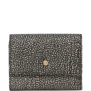 BORBONESE portafoglio medio in op naturale e nero