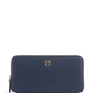 RYDER Portafoglio zip-around in pelle Pinko blu indaco