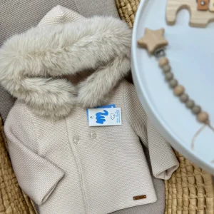 Cappotto in lana con cappuccio in pelliccia unisex Mac Ilusion