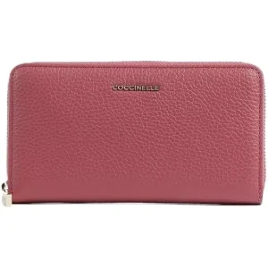 Portafoglio Coccinelle zip around Metallic Soft rosewood