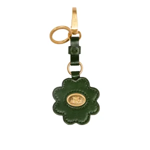 THE BRIDGE portachiavi duccio in cuoio fiore verde