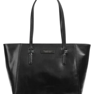 THE BRIDGE BORSA SHOPPING BAG DIANA IN PELLE NERO