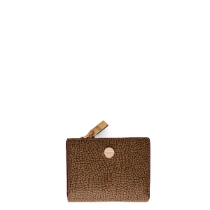 BORBONESE Portafoglio Small in graffiti OP Naturale Borgogna