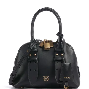 PINKO Borsa bowling Escape Bag mini in pelle nero
