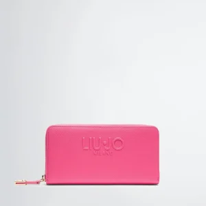 LIUJO portafoglio zip around FUCSIA