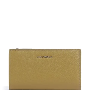 COCCINELLE portafoglio IN PELLE Metallic Large verde SEAGRASS