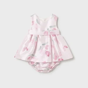 Abito a fiori con copripannolino cerimonia neonata Mayoral