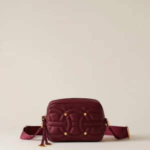 BORBONESE BORSA IN PELLE RONDO’ CAMERA CASE SMALL MERLOT