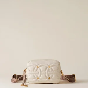 BORBONESE BORSA IN PELLE RONDO’ CAMERA CASE SMALL ALABASTRO