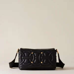 BORBONESE BORSA IN PELLE RONDO’CROSS OVER SMALL nero