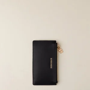 BORBONESE porta carte BUSTA LETTERING MEDIUM  nero