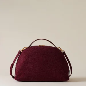 BORBONESE BORSA A MANO DI CAMOSCIO OP MERLOT