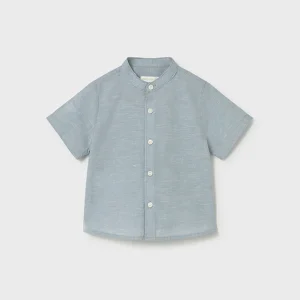Camicia lino collo coreana baby boy Mayoral