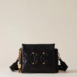 BORBONESE BORSA IN PELLE RONDO’ SCOMPARTATA NERO