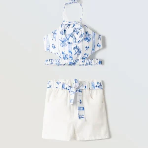 Completo top e pantaloncino bambina