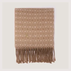 COCCINELLE sciarpa Monogram Wool beige