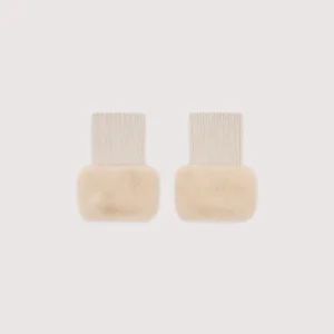 COCCINELLE guantini scalda mani IVETTE con dettaglio in pelliccia sintetica