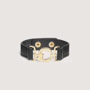 COCCINELLE bracciale Coccinelle C-me in pelle nero