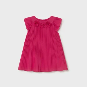 Vestito plissettato con rose baby girl  Mayoral