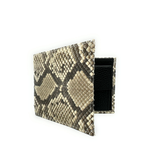 Portafoglio uomo Sergio con portamonete – Pitone – Naturale Beige