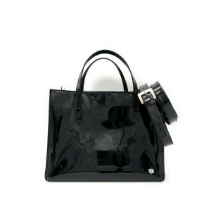 Alba Luminosa – Piccola Borsa – Pelle lucida – Nera