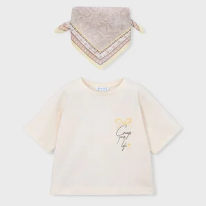 T-shirt con foulard bambina Mayoral