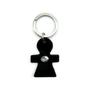 Portachiavi Lei (Rosso o nero) – BASE con anella – Aggiungi i ciondoli