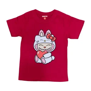 Maglietta Fuxia  – Coniglio Buffo Hello Kitty Style Labubu