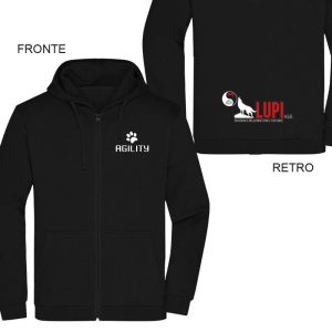 Felpa donna agility asd lupi