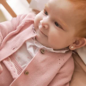 Cardigan tricot bottoni neonata