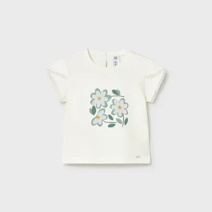 T-shirt con stampa fiori baby femmina Mayoral