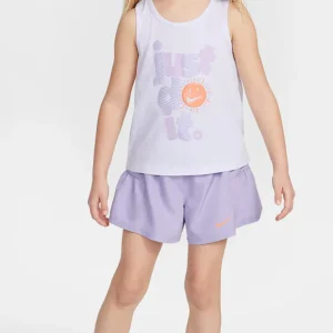 Set canotta con grafica e pantaloncino bambina