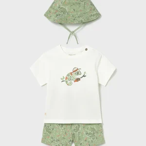 Completo due pezzi con cappello baby boy Mayoral