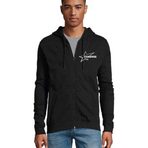 Felpa cappuccio e zip Comense