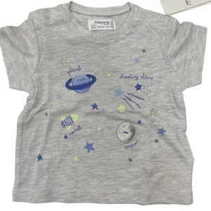 Maglietta a maniche corte che brilla al buio neonato