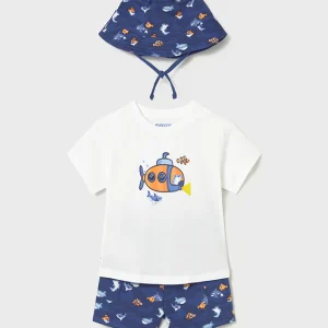 Completo due pezzi con cappello baby boy Mayoral