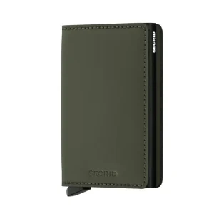SECRID mini portafoglio miniwallet slim Matte verde nero