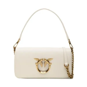 PINKO BORSA Love Click in pelle bianco avorio