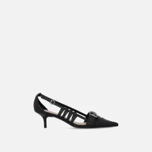 PINKO Décolleté slingback a punta in nappa nero