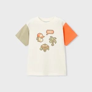 T-shirt con stampa pixel bambino Mayoral