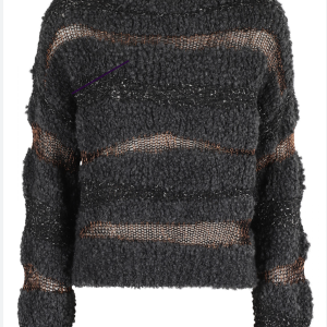 PINKO Maglia san domino in lana nero grigio