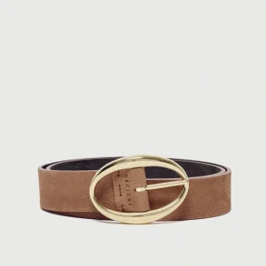 ORCIANI Cintura Nabucco Double in pelle nabuk 3 cm