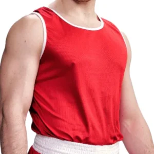 Canotta Boxe Competition Rosso Logo Neutro