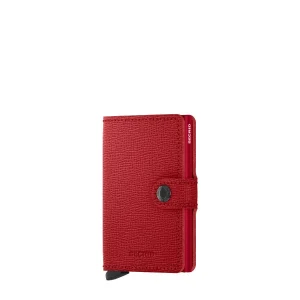 SECRID mini portafoglio miniwallet rosso pelle saffiano