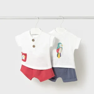 Completo maglietta a maniche corte e pantaloncino neonato Mayoral